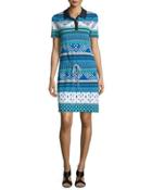 Kassie Printed Short-sleeve Polo Dress