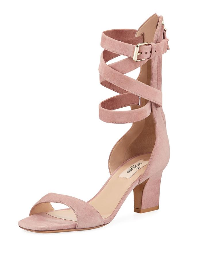 Suede Caged-ankle