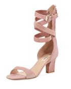Suede Caged-ankle