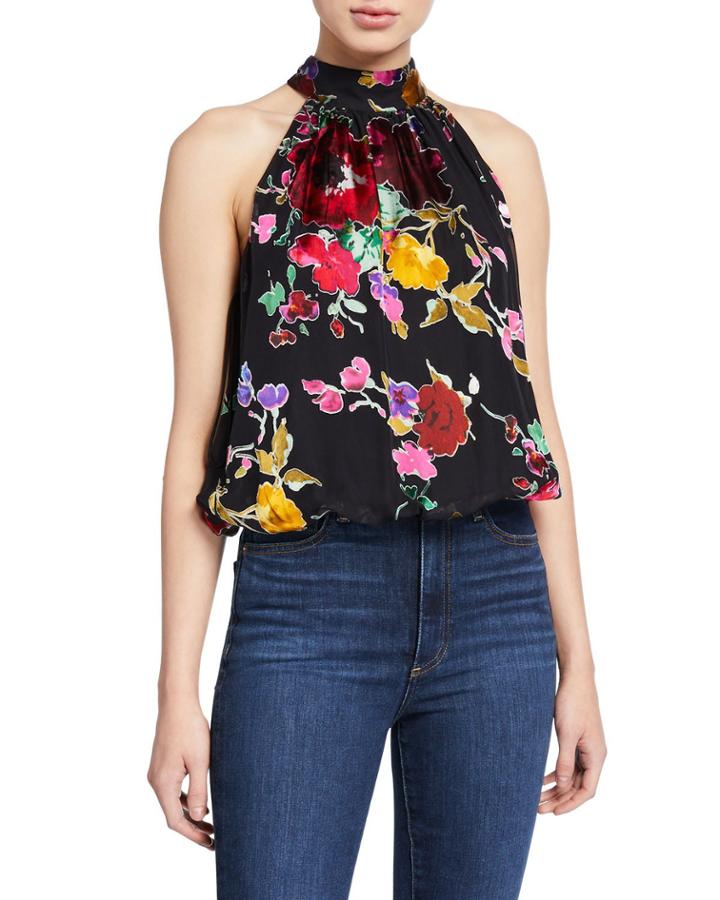 Maris Halter-neck Gathered Top