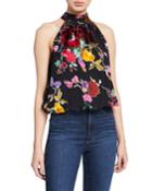 Maris Halter-neck Gathered Top