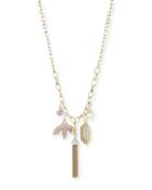 Long Pearly Mixed-charm Chain Necklace