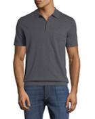Men's 3-button Cotton Polo Shirt With Pocket