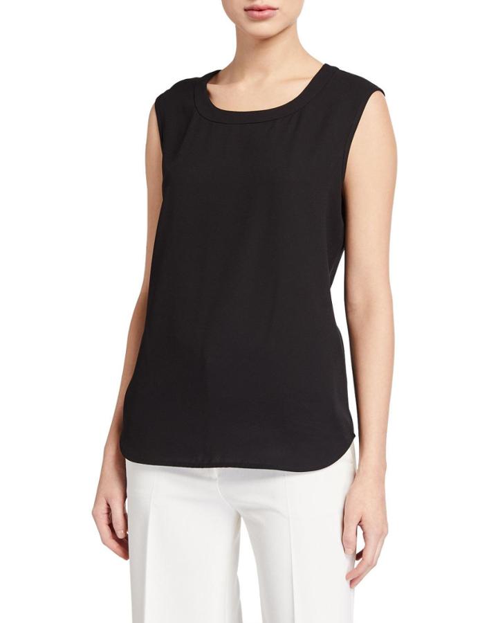 Scoop-neck Sleeveless