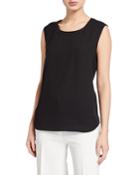 Scoop-neck Sleeveless