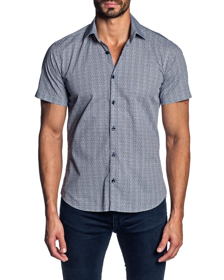 Men's Semi-fit Woven Micro-print
