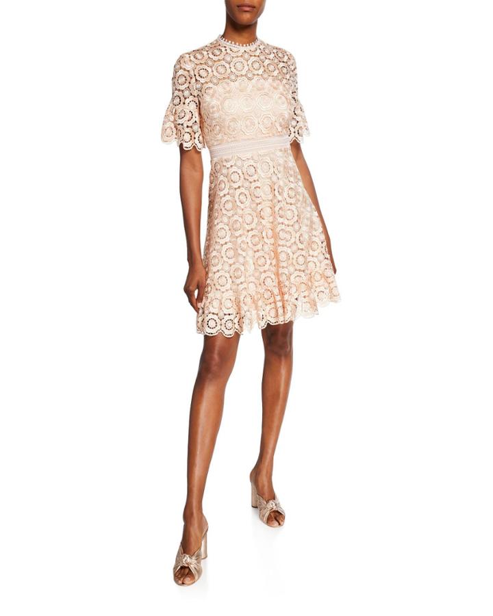 Marrakech Sora Daisy Lace Short-sleeve Dress
