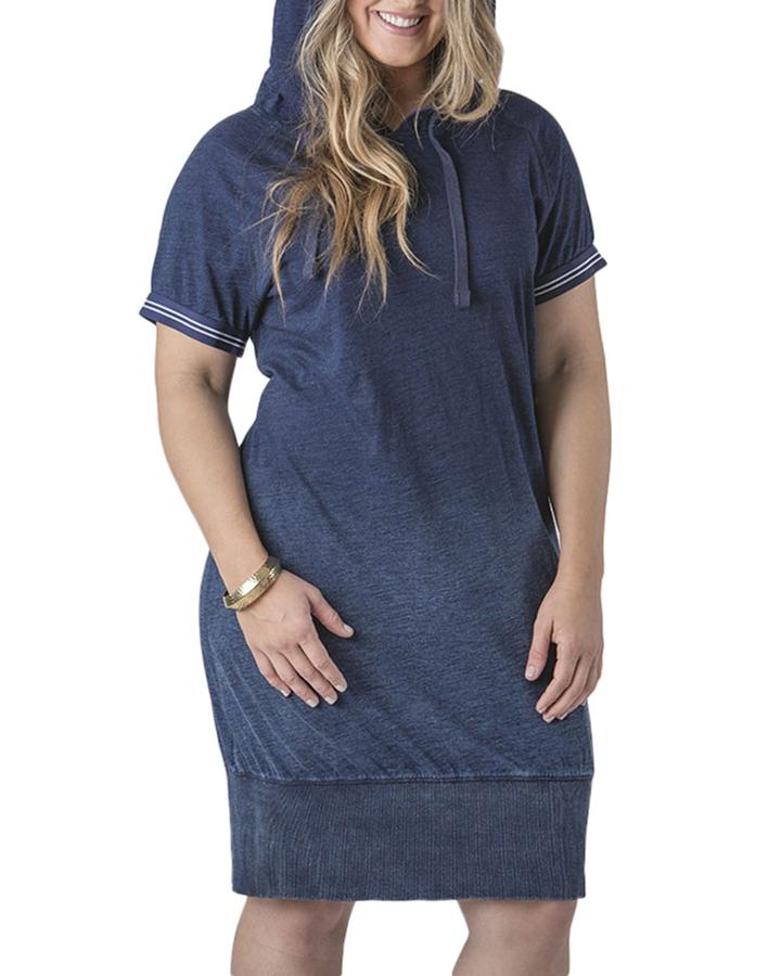 Plus Size Tori Oversize Hooded Knit Dress