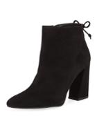 Grandios Suede Booties W/ Cutout Bow Detail