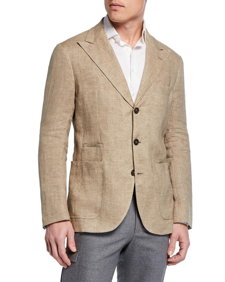 Men's Linen Delave Deconstructed Blazer