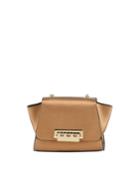 Eartha Mini Metallic Leather Chain Crossbody Bag, Rust/copper