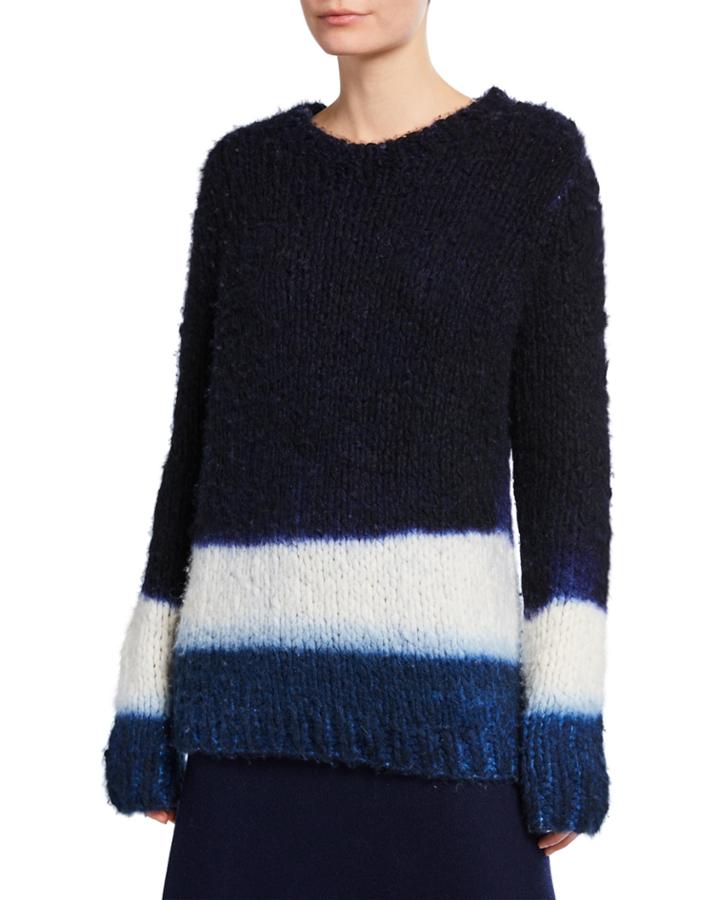 Lawrence Fuzzy Cashmere Dip-dye