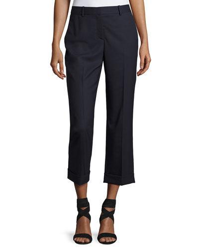 Heze Contour Cropped Pants, Navy