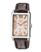 Men's Avenue Of Americas Automatic Watch W/ Leather, Rose Gold/brown