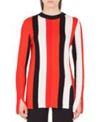 Herringbone Stripe Merino Pullover