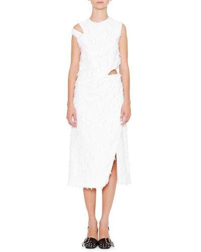 Antartide Sleeveless Cold-shoulder Dress, Off White