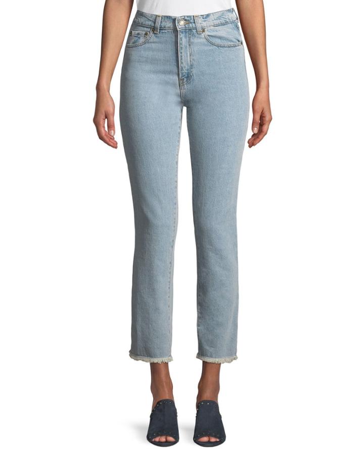 Evansville High-waist Cropped Straight-leg Jeans