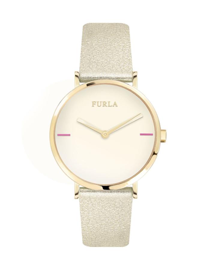 33mm Giada Watch W/ Embossed Leather Strap, Gold-tone