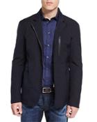 Lightweight Water-resistant Zip Jacket, Navy