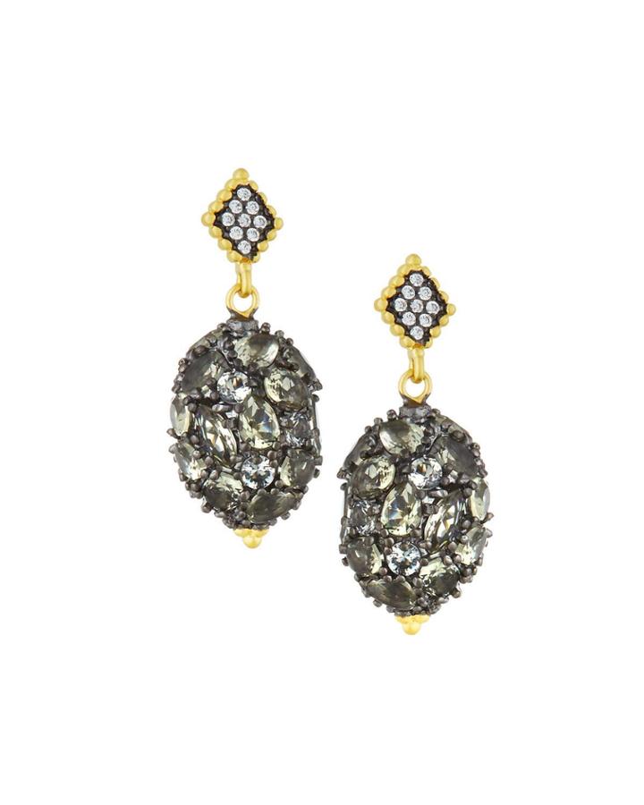 Rose Dor Pebbled Drop Earrings