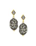 Rose Dor Pebbled Drop Earrings