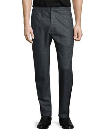 Sector Cashmere-blend Track Pants, Charcoal