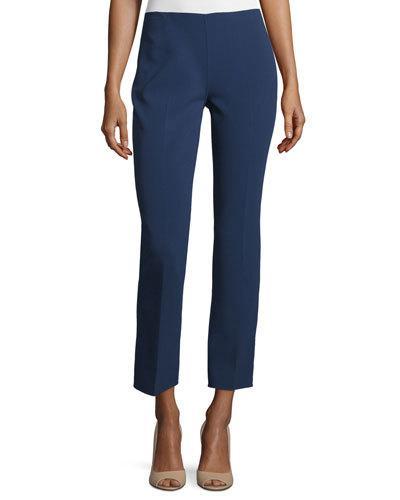 Slim-leg Ankle Pants, Indigo
