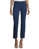 Slim-leg Ankle Pants, Indigo