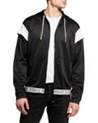 Men's Logo-hem Hooded Detachable
