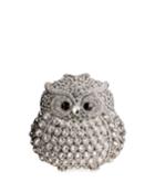 Crystal-embellished Owl Clutch Bag
