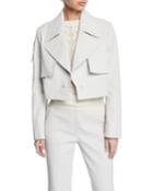 Bailey Cropped Tab-back Trench Jacket
