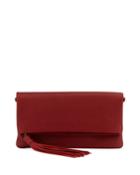 Stella Fold-over Pebble Leather Clutch Bag