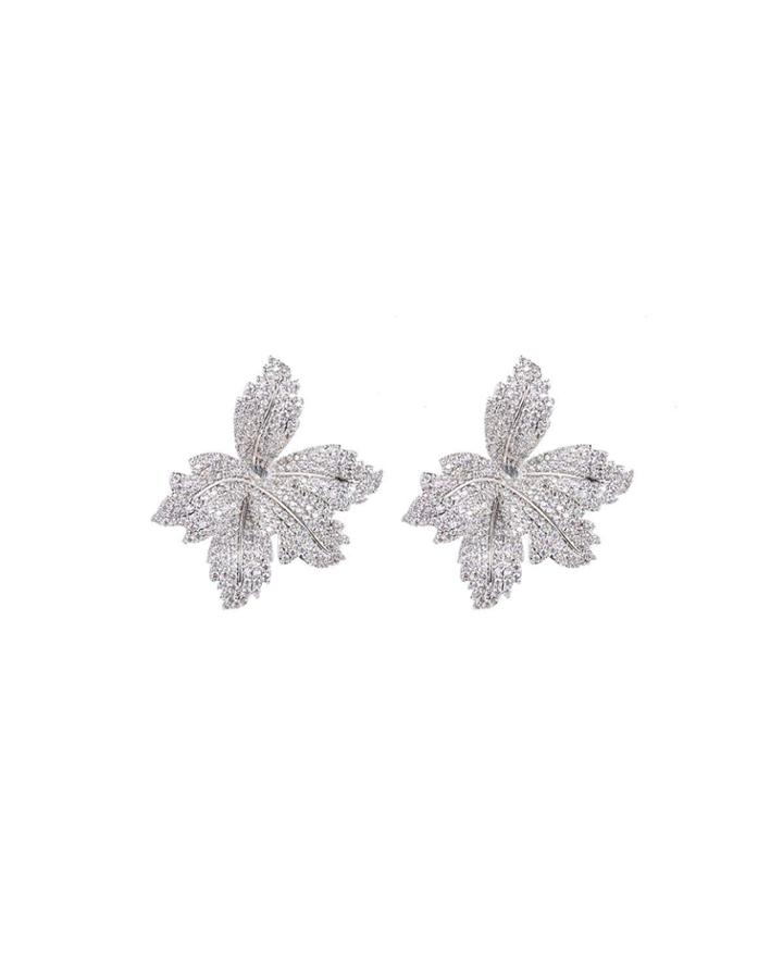 Cubic Zirconia Leaf