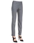 Flannel Side Zip-detail Pants