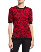 Rose Jacquard Pullover