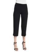 Alba Slim-leg Cropped Pants, Black