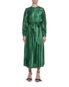 Pleated Lame Self-tie
