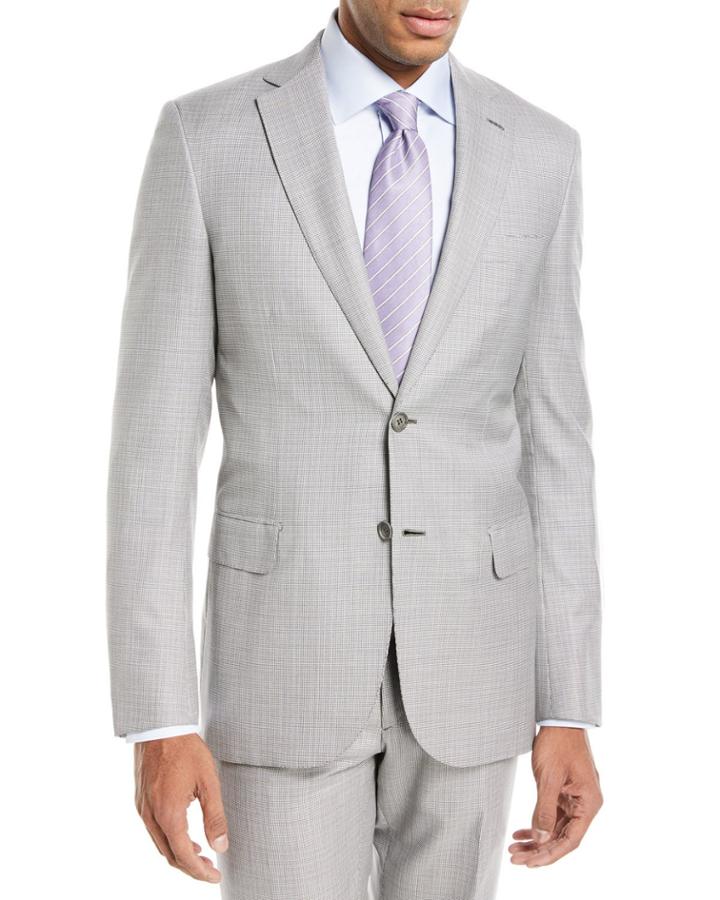 Houndstooth Wool-silk Two-piece
