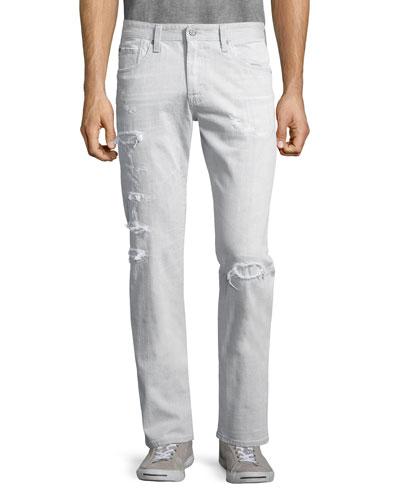 The Matchbox Slim-fit Straight-leg Jeans, 23-year Distressed Gray