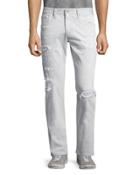 The Matchbox Slim-fit Straight-leg Jeans, 23-year Distressed Gray