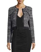 Caity Collarless Zip-up Jacket