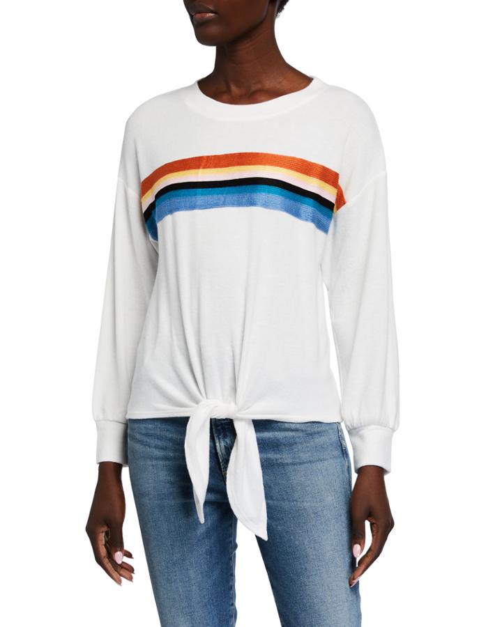 Tie-front Graphic Top