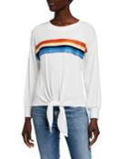 Tie-front Graphic Top