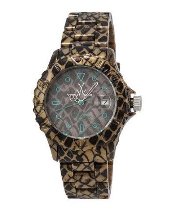 Imprint Reptile-plasteramic Bracelet Watch, Taupe