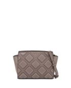 Selma Medium Diamond-grommet Messenger Bag, Cinder