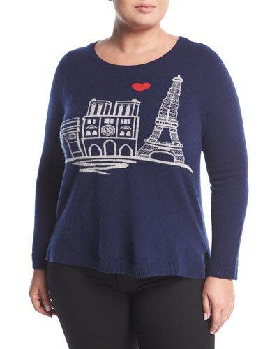 Cashmere Paris Cityscape Sweater,