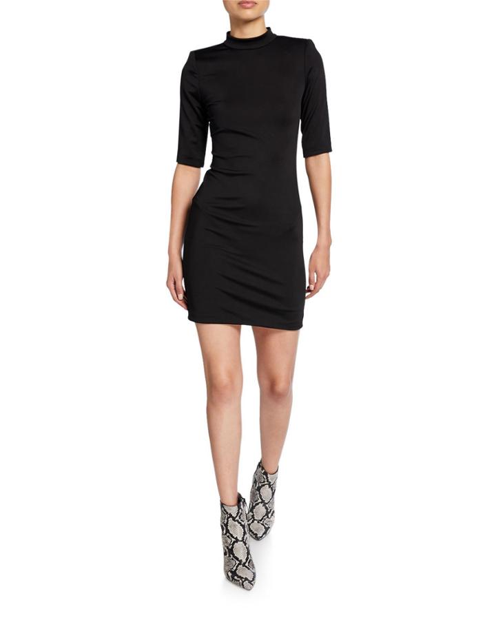 Inka Mock-neck Elbow-sleeve Strong-shoulder