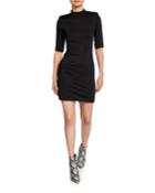Inka Mock-neck Elbow-sleeve Strong-shoulder
