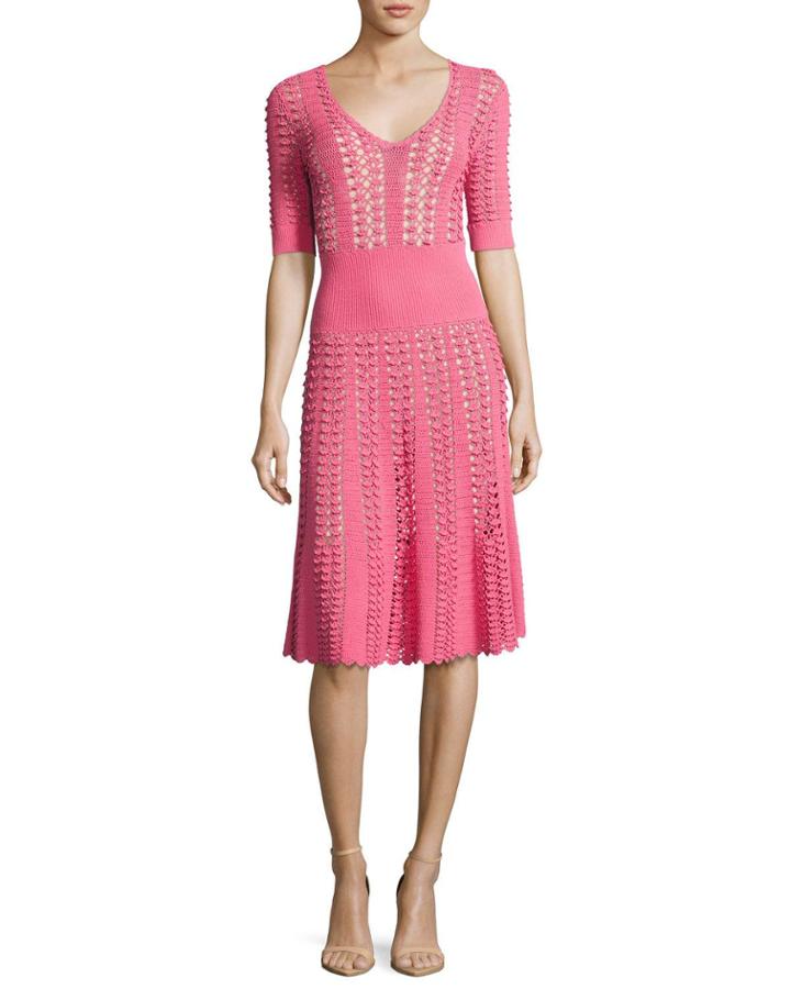 Hand-crochet Half-sleeve Dress