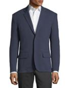 Pique-knit Blazer, Navy